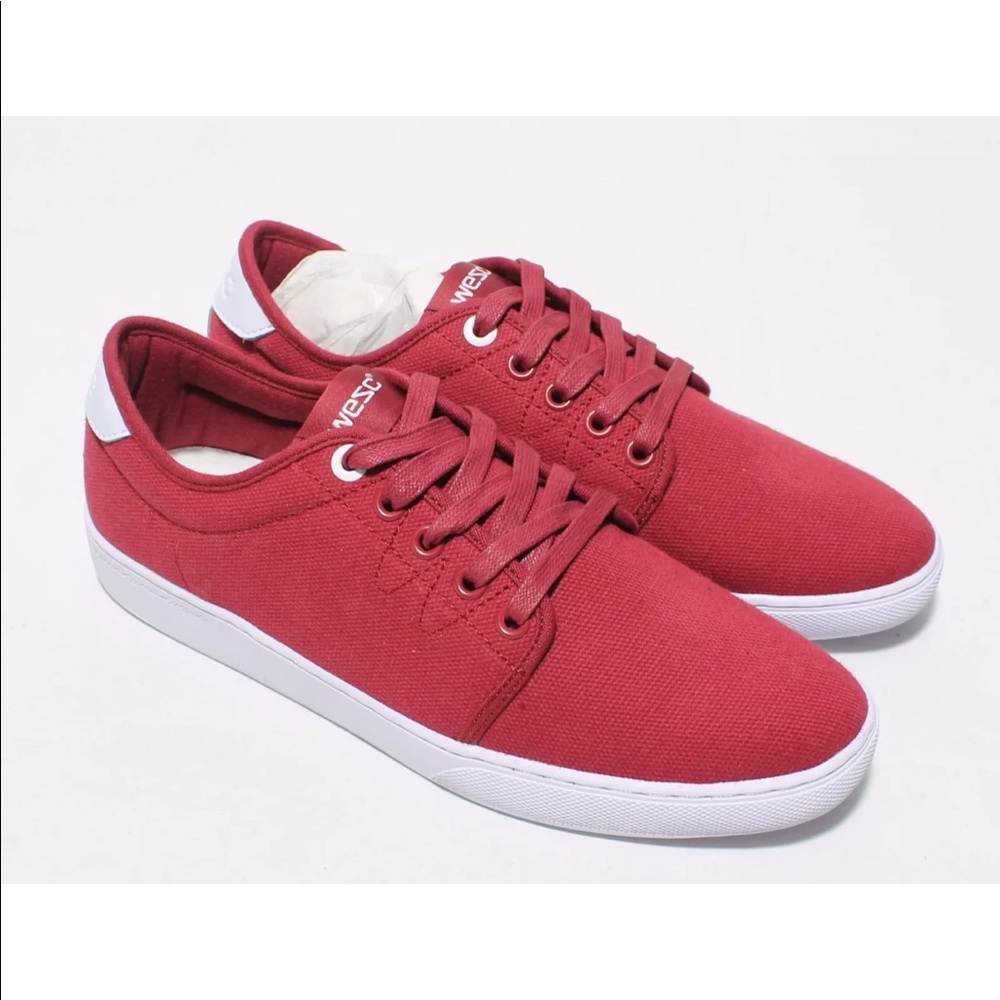 Wesc canvas sneakers Red street shoe 👟 NEW